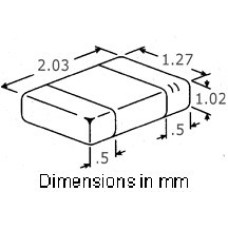 R SMD 0805 1% 158 K 0,1W