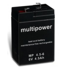 Baterija akumulatorska MULTIPOWER MP4.5-6 6V 4.5Ah F4.8 70x48x102 mm