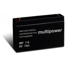 Baterija akumulatorska MULTIPOWER MP7-6 6V 7Ah F4.8 151x34x92 mm
