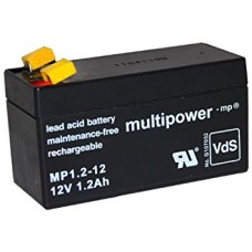 Baterija akumulatorska MULTIPOWER MP12-12 12V 1.2Ah F4.8 97x43x53 mm