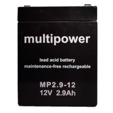 Baterija akumulatorska MULTIPOWER MP29-12 12V 2.9Ah F4.8 79x56x107 mm