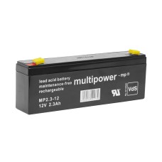 Baterija akumulatorska MULTIPOWER MP2.3-12 12V 2.3Ah F4.8 178x34x60 mm