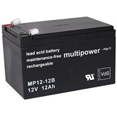Baterija akumulatorska MULTIPOWER MP12-12B 12V 12Ah F6.3 151x99x95 mm