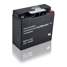 Baterija akumulatorska MULTIPOWER MPC22-12I 12V 22Ah M6 181x76x167 mm