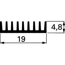 HLADILO SMD 19x10 mm , Fischer ICK SMD B13 HLADILO SMD 19x10 mm , Fischer ICK SMD B13