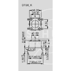 Taster za pločicu 6x6x4 mm, Diptronics DTS61K