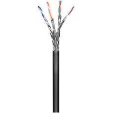 Kabel GOOBAY, CAT6 SFTP, za vanjsku uporabu, crni, puni, 1m (100m KOLUT)