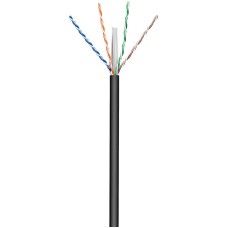 Kabel GOOBAY, CAT6, UTP, za vanjsku uporabu, crni, puni, 1m (100m KOLUT)