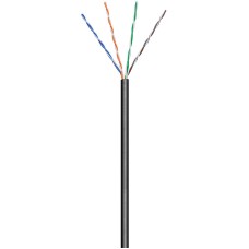 Kabel GOOBAY, CAT5e, UTP, za vanjsku uporabu, crni, puni, 1m (100m KOLUT)