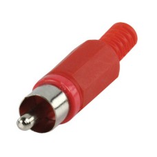 Konektor RCA (M) za kabel, crveni