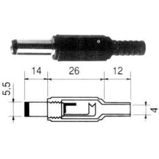 Utičnica MREŽNA 5,5-2,1 ( 9 mm )
