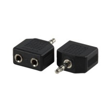 Adapter VALUELINE, 3.5mm TRS (M) na 3.5mm TRS (Ž) + 3.5mm TRS (Ž)