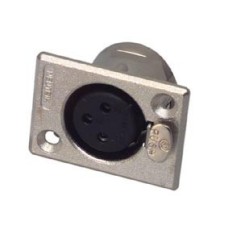 Konektor XLR 3-pin (Ž) za šasiju, NTR-NC3FP1 NEUTRIK, metalni