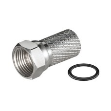 Konektor antenski F, muški za kabel, 7 mm, profi, sa gumenom brtvom