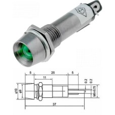 LAMPICA LED 12 V ZELENA CHROM, upuštena