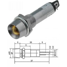 LAMPICA LED 12 V ŽUTA CHROM, upuštena