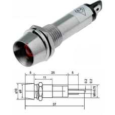 LAMPICA LED 24 V CRVENA CHROM, upuštena