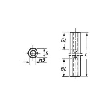 ODSTOJNIK Ž-Ž M3 x 20 mm
