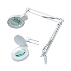 STOLNA LAMPA S LUPOM 5X, rubna montaža,bijela, VTLAMP2WN
