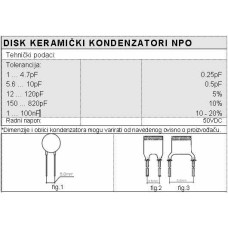 kondenzator keramički 3300 pF RM 5MM