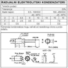 elektrolit 3300 MF 35 V 16x35,5mm Rm7,5
