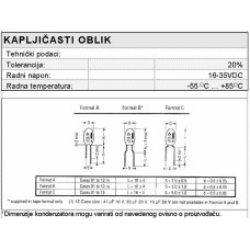 TANTAL 0,1 MF 35 V Rm 2,5mm
