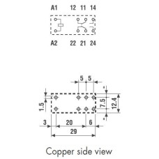Relej 24V 8A 2xpreklopni FINDER F4052-24