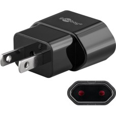 Putni adapter SAD utikač-EURO utičnica, crni, GOOBAY 45344