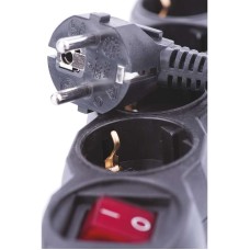 Kabel produžni EMOS, 4 mjesta, 1mm2, s prekidačem, 5m, crni