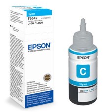 Tinta EPSON T6642, cijan, za EcoTank L110/L120/L121/L1300/L1455/L210/L220/L300/L3050/L3060/L3070/L310/L355/L365/L382/L386/L455/L486/L550/L565/L605/L6...