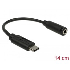 Adapter DELOCK, USB C (M) na 3.5mm Stereo Jack (Ž), 14cm