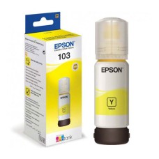 Tinta EPSON 103, C13T00S44A, žuta, za EcoTank L11050/L1110/L1210/L1250/L3110/L3111/L3150/L3151/L3156/L3160/L3210/L3211/L3250/L3251/L3256/L3260/L3266/...