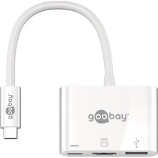 Adapter GOOBAY, USB C (M) na USB C (Ž), USB A 3.0 (Ž), HDMI (Ž)
