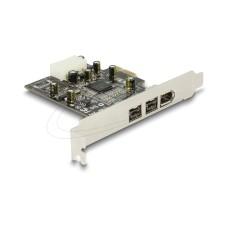PCIe kartica DELOCK, 2x FireWire 1394B 9 pin (Ž), 1 x FireWire 1394A 6 pin (Ž)