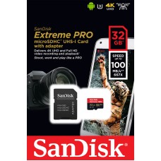 Memorijska kartica SANDISK Extreme Pro, microSDHC, 32GB, SDSQXCG-032G-GN6MA, A1 C10 V30 UHS-I U3 +SD Adapter + Rescue Pro