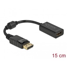 Adapter DELOCK, DisplayPort (M) na HDMI (Ž), 15cm 61011