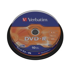 Medij DVD-R VERBATIM 43523, 16x, spindle 10