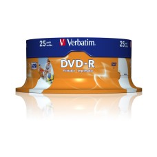 Medij DVD-R VERBATIM 43538, 16x, Printable, spindle 25 komada