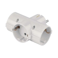 Utikač šuko MX-06N razdjelni 3 x šuko utičnica 16A 250V max. 3600W bijeli