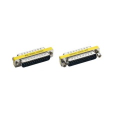 Adapter INLINE, DB25 (M) na DB25 (M), metal, srebrno žuti