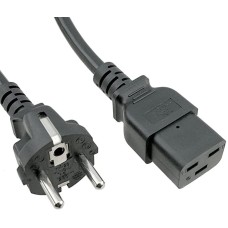 Kabel mrežni IEC C19/ŠUKO, NEDIS, 3x1.5 mm2, 2m