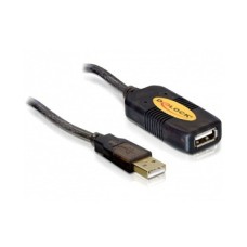 Kabel DELOCK, USB A 2.0 (M) na USB A 2.0 (Ž), produžni+repeater, 10m, crni Kabel DELOCK, USB A 2.0 (M) na USB A 2.0 (Ž), produžni+repeater, 10m, crni