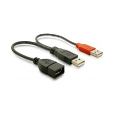 Kabel DELOCK, 2x USB A 2.0 (M) na USB A 2.0 (Ž), 0.22m 65306 Kabel DELOCK, 2x USB A 2.0 (M) na USB A 2.0 (Ž), 0.22m 65306