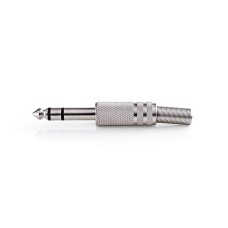 Konektor 6.35mm TRS (M) za kabel, metalni NEDIS