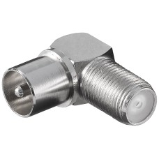 Adapter GOOBAY, F konektor (Ž) na antenski (M), kutni