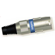 Konektor XLR 3-pin (M) za kabel, SPM3XLRM-N TASKER, crni, metalni