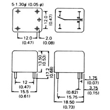 Relej 6V 10A 1xpreklopni SUN HOLD, RAS-0610