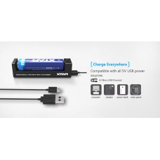 Punjač baterija Li-ion, za 1 komad baterije, USB, XTAR MC1-C