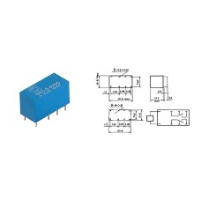 Relej 12V 1A 2xpreklopni 20,0x9,8x12 mm, TRK2233 FBR12 Relej 12V 1A 2xpreklopni 20,0x9,8x12 mm, TRK2233 FBR12