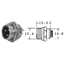 Konektor mikrofonski 4-pin (M) za šasiju
